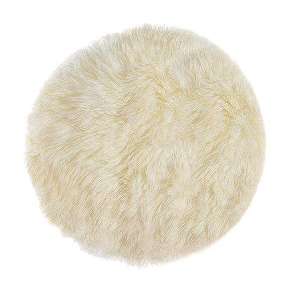 Natural Home Decor New Zealand Sheepskin Circular Rug | 1-Piece | Natural | 5' - Picture 1 of 3